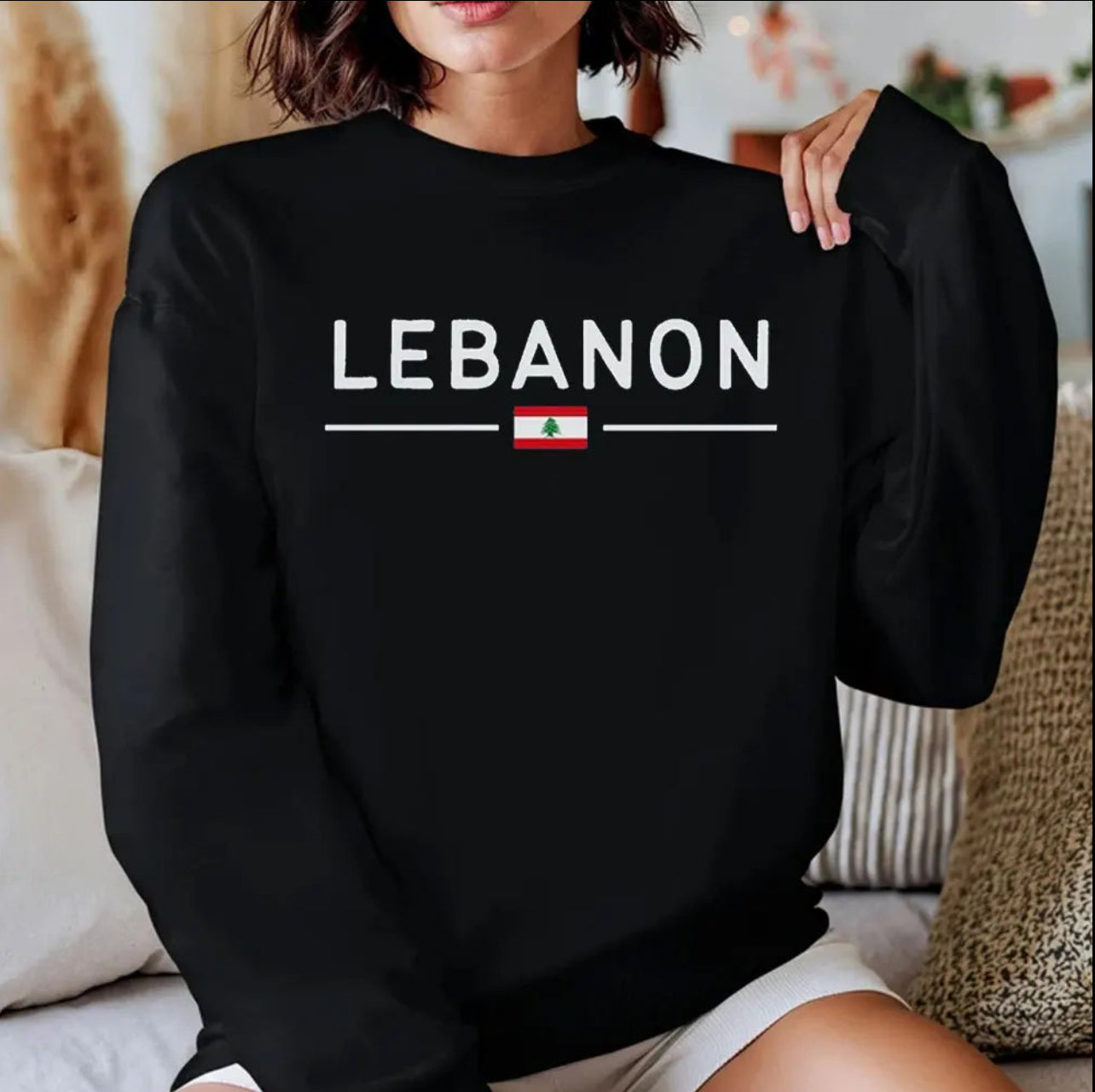 Sweatshirts Lebanon Shirt Lebanese Flag Unisex Sweatshirt Lebanese Flag Hoodie Beirut Crewneck Winter Sweatshirt